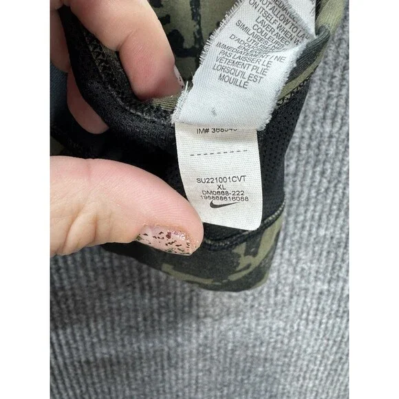 Nike Dri-FIT Sports Bra Womens XL Green Black Indy Icon Clash Strappy DM0668-222 - Picture 7 of 8